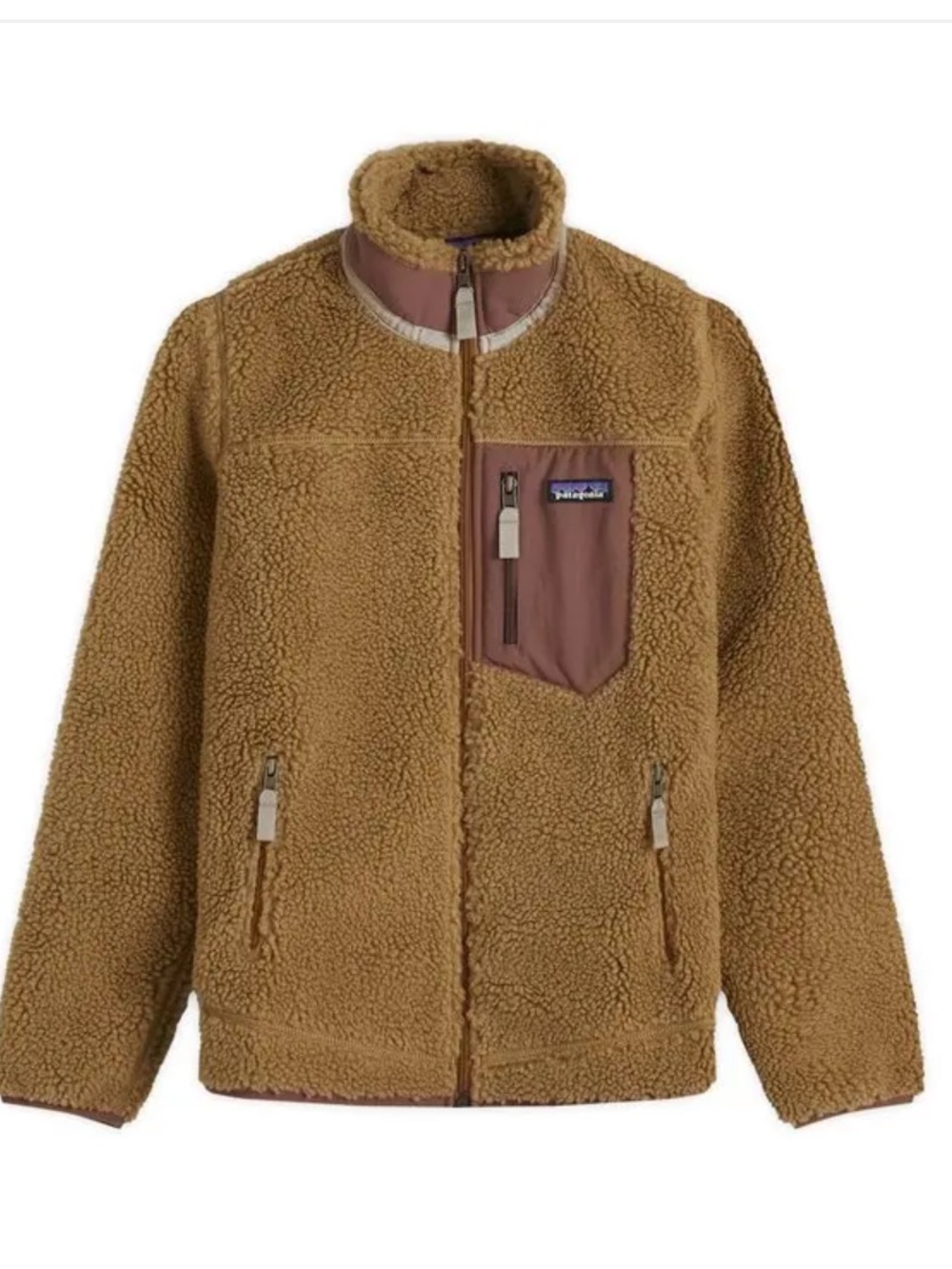 Patagonia Classic Retro-X Fleece Jacket Nest Brown Dulse Mauve Womens M 23074